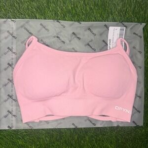 Dfyne dynamic backless sports bra light rose pink small